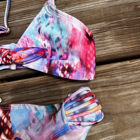 SIZE 12 BIKINI GIRLS BIKINI MULTICOLOR - Picture 3 of 4